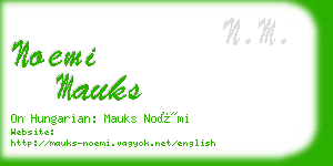 noemi mauks business card